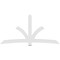 Ekena Millwork Davenport Architectural Grade PVC Gable Bracket, 108"W x 54"H x 2"D x 6"F, 12/12 Pitch GBP108X54X0206DAV00 - alternate 2